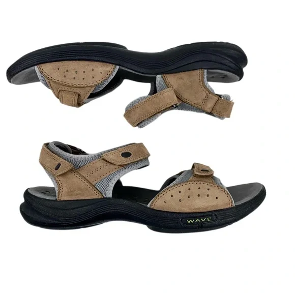 Clarks Womens Brown Suede Trail Sandals Size 9 - Picture 2 of 7